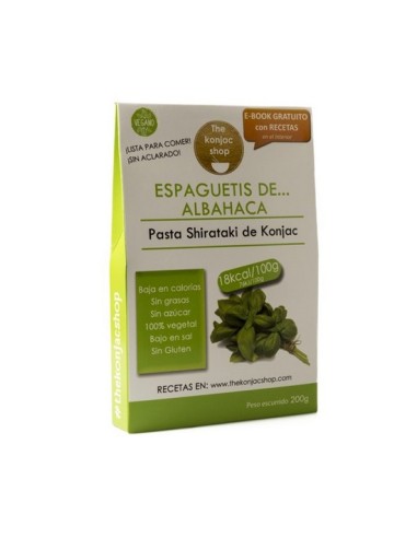 Espagueti de Konjac y albahaca 200gr.