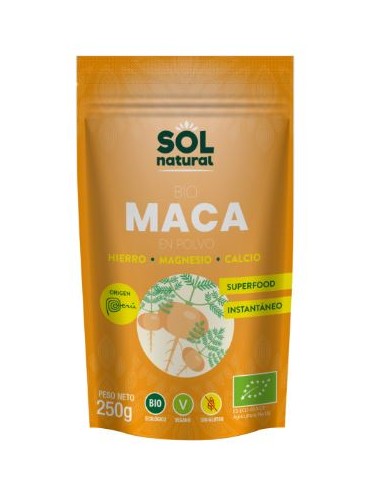 MACA BIO EN POLVO SOL NATURAL 250 G